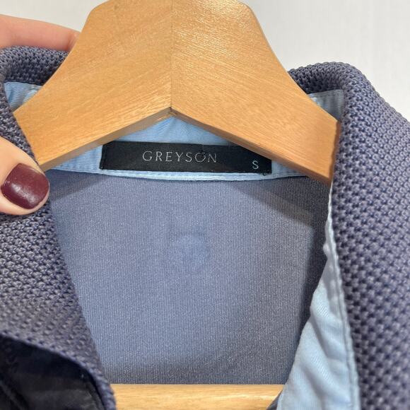 GREYSON Polo Shirt Short Sleeve Animal Print Snakeskin Patterned Gray Size S - Picture 3 of 8